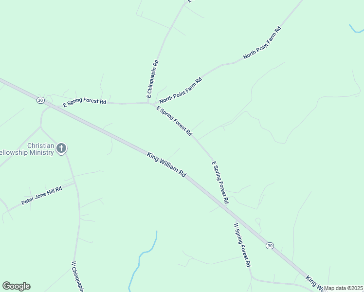 map of restaurants, bars, coffee shops, grocery stores, and more near 16583 King William Road in King William