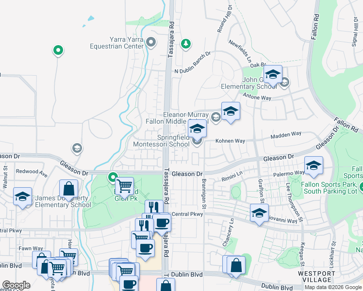 map of restaurants, bars, coffee shops, grocery stores, and more near 5190 Topsham Court in Dublin