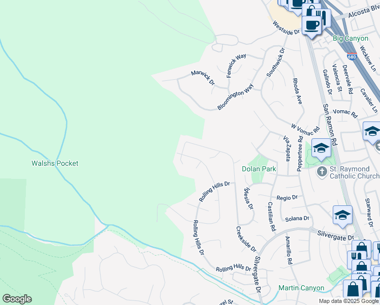 map of restaurants, bars, coffee shops, grocery stores, and more near 8335 Brittany Drive in Dublin
