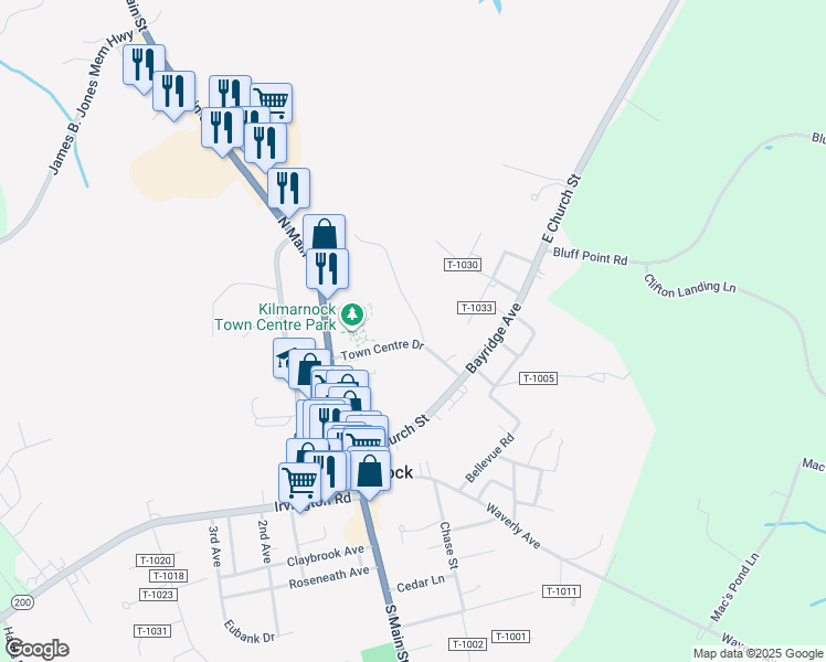 map of restaurants, bars, coffee shops, grocery stores, and more near 14 Fox Hill Drive in Kilmarnock