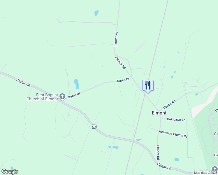 map of restaurants, bars, coffee shops, grocery stores, and more near 11399 Karen Drive in Ashland