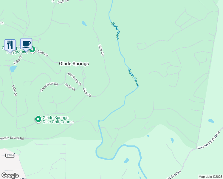 map of restaurants, bars, coffee shops, grocery stores, and more near 562 Club Circle in Daniels