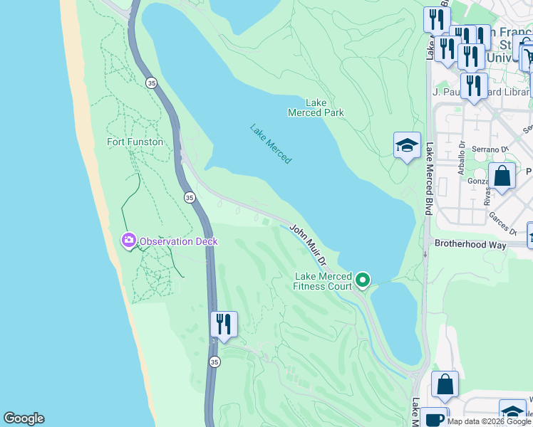 map of restaurants, bars, coffee shops, grocery stores, and more near in San Francisco