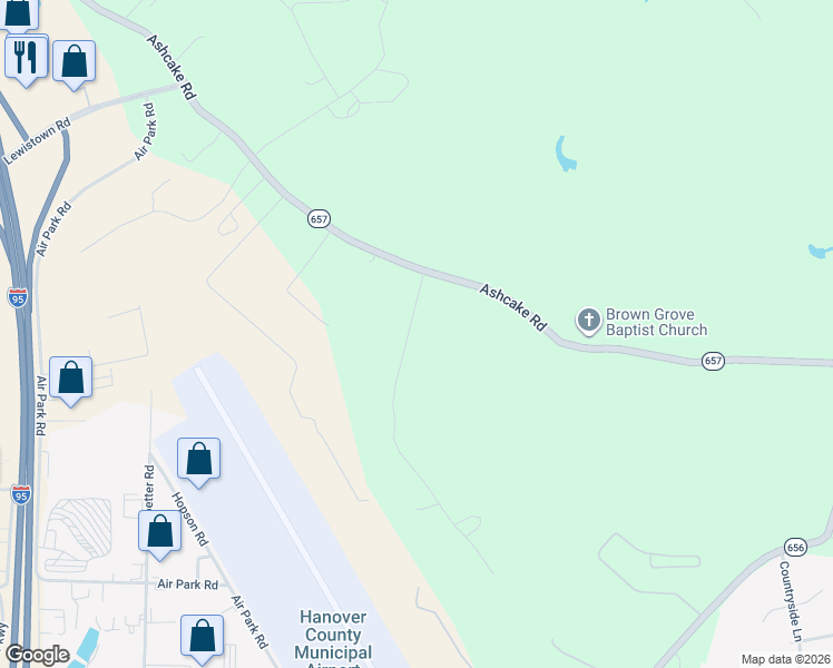 map of restaurants, bars, coffee shops, grocery stores, and more near 11332 Egypt Road in Ashland