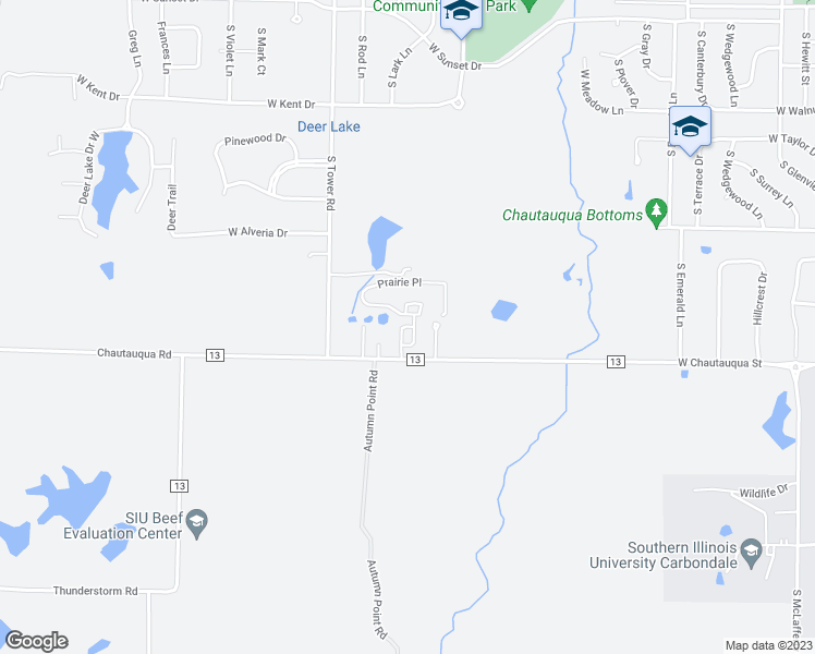 map of restaurants, bars, coffee shops, grocery stores, and more near 1006 Villa Court in Carbondale
