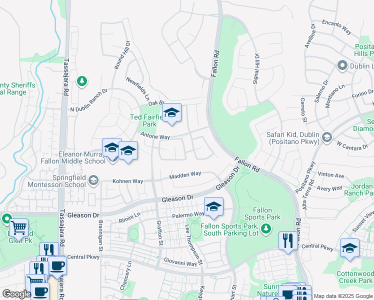map of restaurants, bars, coffee shops, grocery stores, and more near 5200 North Forestdale Circle in Dublin