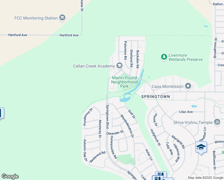 map of restaurants, bars, coffee shops, grocery stores, and more near 2039 Galloway Common in Livermore