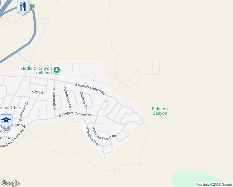 map of restaurants, bars, coffee shops, grocery stores, and more near in Cedar City