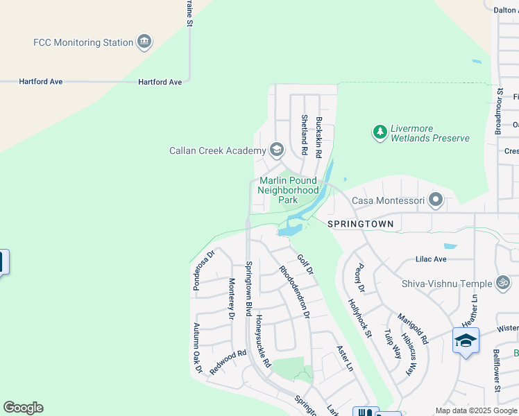 map of restaurants, bars, coffee shops, grocery stores, and more near 2039 Galloway Common in Livermore