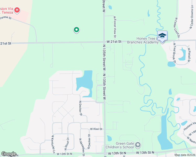 map of restaurants, bars, coffee shops, grocery stores, and more near 1922 North Nickelton Court in Wichita