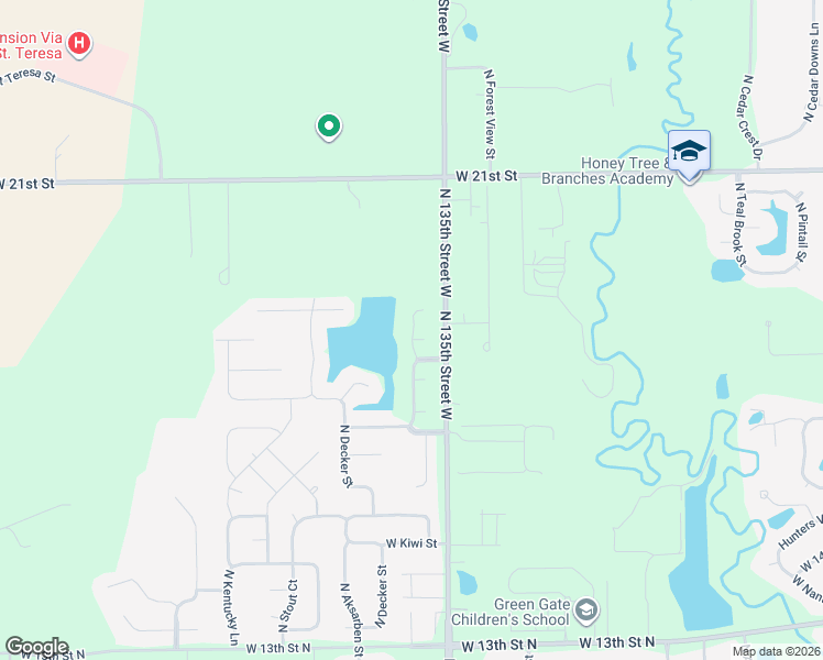 map of restaurants, bars, coffee shops, grocery stores, and more near 1922 Nickleton Court in Wichita