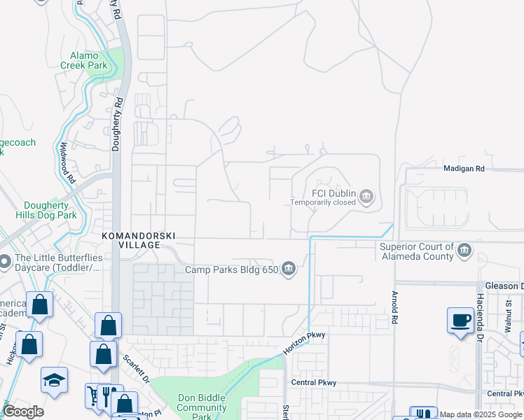 map of restaurants, bars, coffee shops, grocery stores, and more near 6680 Goodfellow Avenue in Dublin