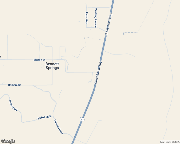 map of restaurants, bars, coffee shops, grocery stores, and more near Wild Horse Mesa Road in Caliente