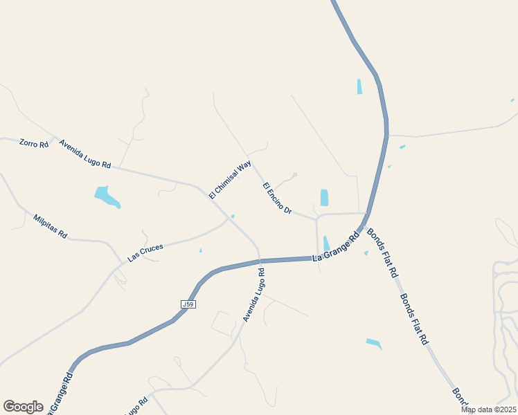 map of restaurants, bars, coffee shops, grocery stores, and more near 5150 El Encino Drive in La Grange