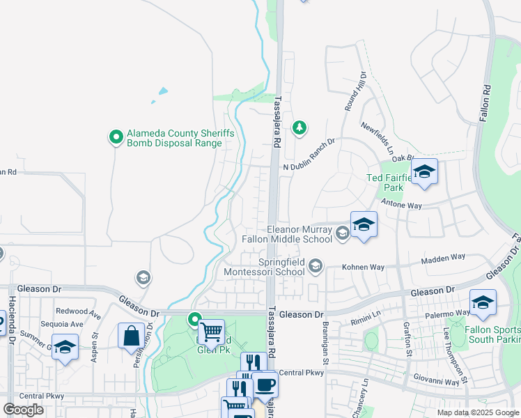 map of restaurants, bars, coffee shops, grocery stores, and more near 4016 Chanterelle Place in Dublin