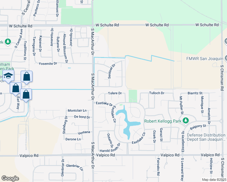 map of restaurants, bars, coffee shops, grocery stores, and more near 771 Tulare Drive in Tracy