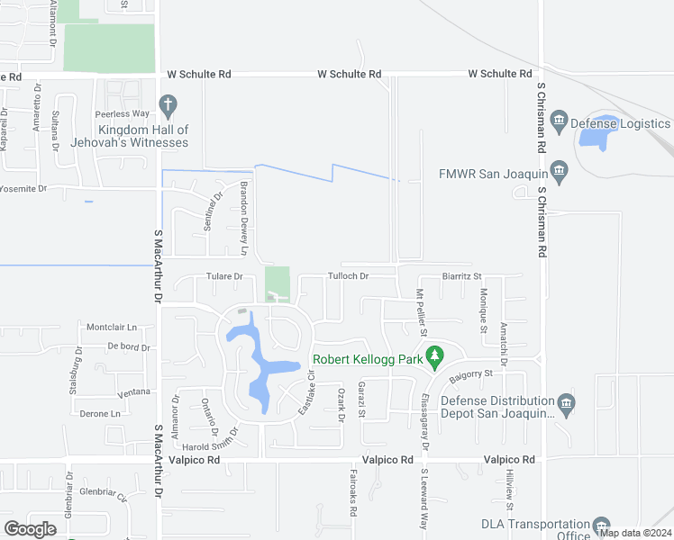 map of restaurants, bars, coffee shops, grocery stores, and more near 1131 Tulloch Drive in Banta