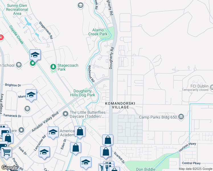 map of restaurants, bars, coffee shops, grocery stores, and more near 7114 Cross Creek Circle in Dublin