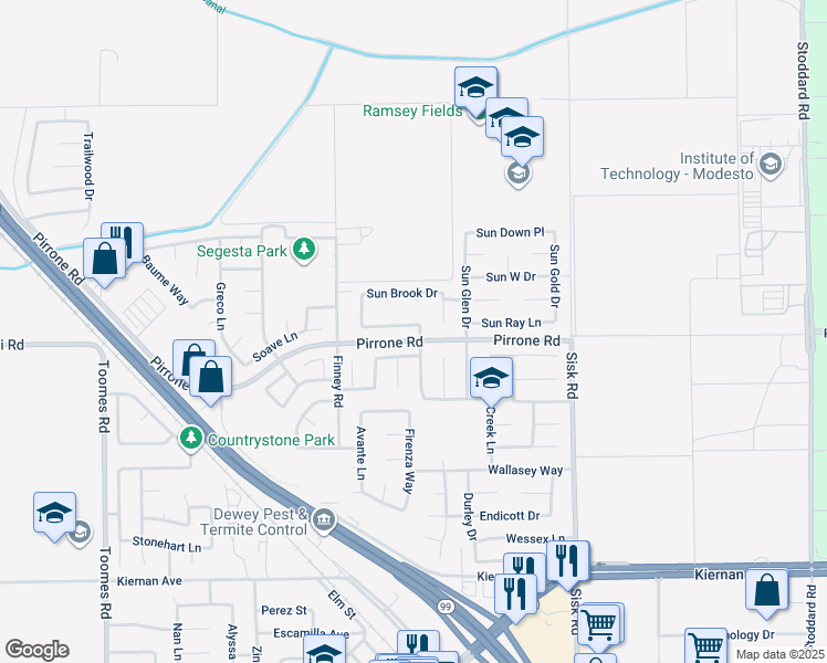 map of restaurants, bars, coffee shops, grocery stores, and more near 4816 Sun Valley Drive in Salida