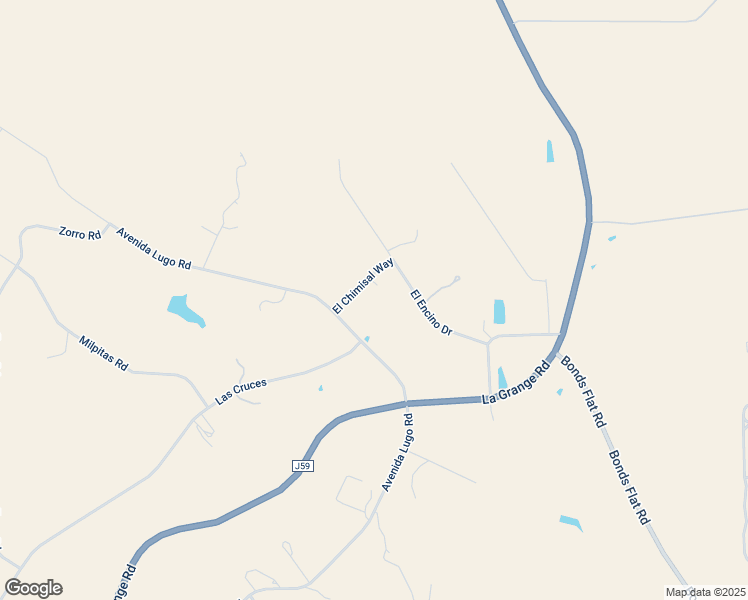 map of restaurants, bars, coffee shops, grocery stores, and more near 5150-5298 El Encino Drive in La Grange
