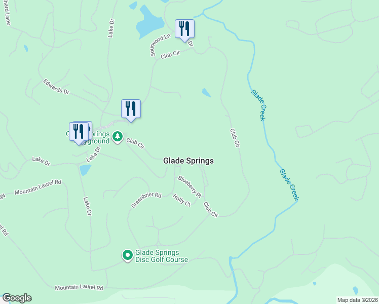map of restaurants, bars, coffee shops, grocery stores, and more near 319 Club Circle in Daniels