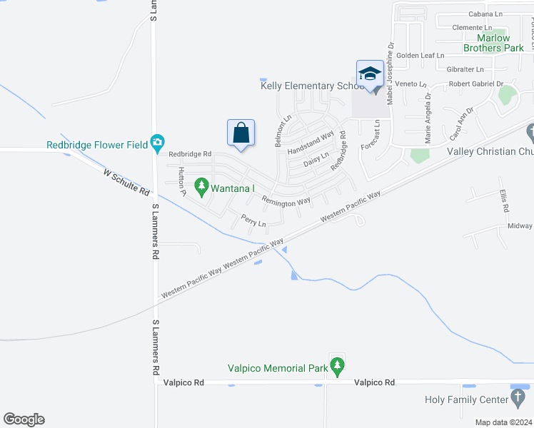map of restaurants, bars, coffee shops, grocery stores, and more near 1304 Belmont Court in Tracy