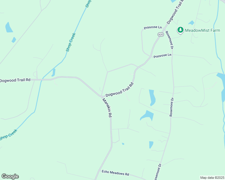 map of restaurants, bars, coffee shops, grocery stores, and more near 17542 Dogwood Trail Road in Rockville