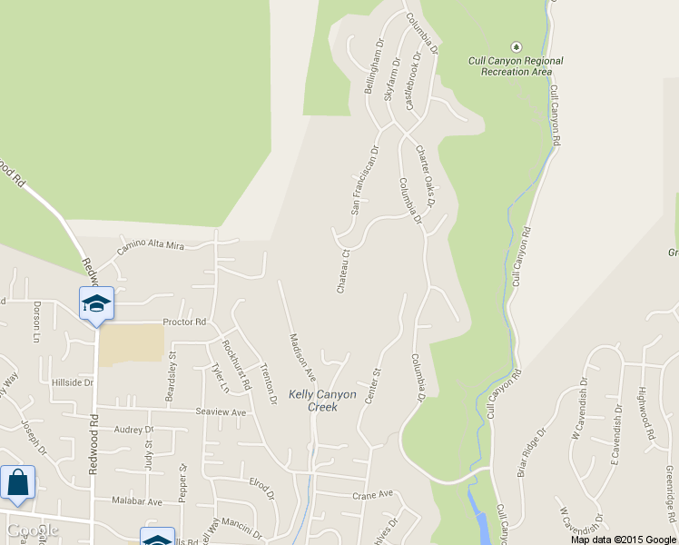 map of restaurants, bars, coffee shops, grocery stores, and more near 17651 Chateau Court in Castro Valley