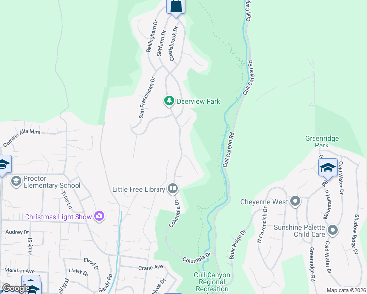 map of restaurants, bars, coffee shops, grocery stores, and more near 17748 Columbia Drive in Castro Valley
