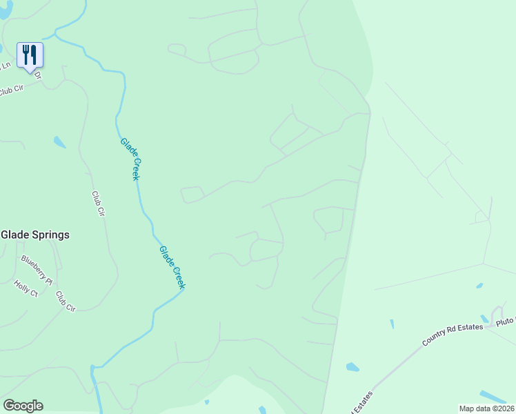 map of restaurants, bars, coffee shops, grocery stores, and more near Leeds Lane in Shady Spring