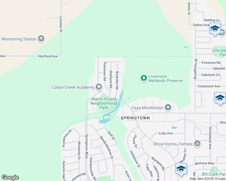 map of restaurants, bars, coffee shops, grocery stores, and more near 2085 Shetland Road in Livermore