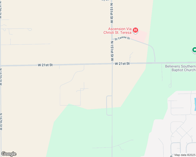 map of restaurants, bars, coffee shops, grocery stores, and more near 2009 North 151st Street West in Goddard
