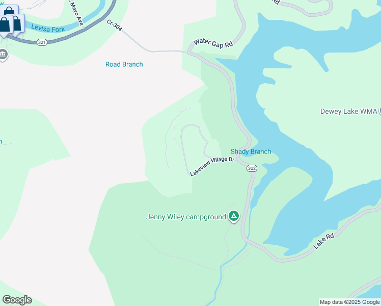 map of restaurants, bars, coffee shops, grocery stores, and more near Cr-1632A in Prestonsburg
