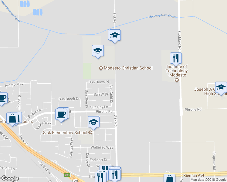 map of restaurants, bars, coffee shops, grocery stores, and more near 5604 Sun Gold Drive in Salida