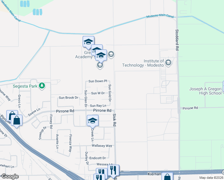 map of restaurants, bars, coffee shops, grocery stores, and more near 5604 Sun Gold Drive in Salida