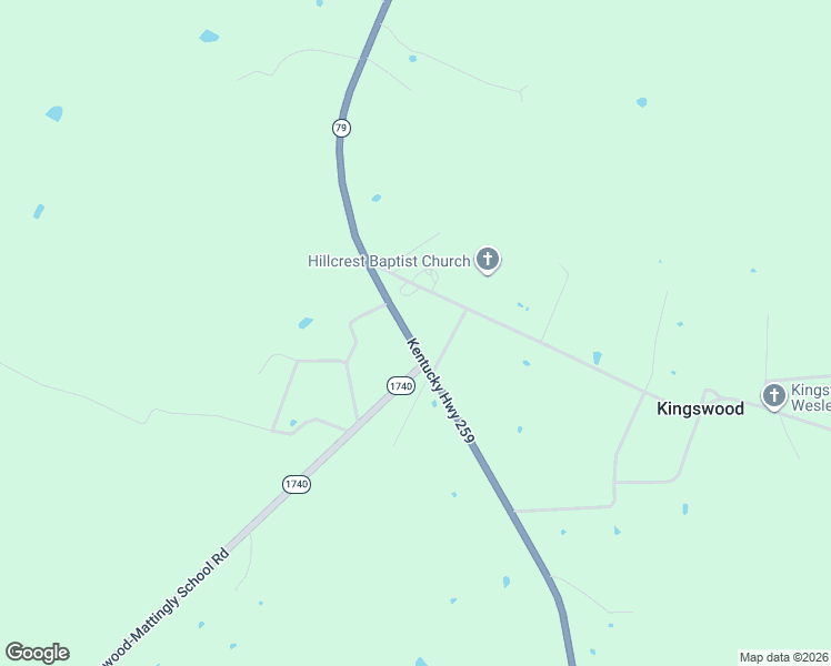 map of restaurants, bars, coffee shops, grocery stores, and more near Highway 259 in Harned