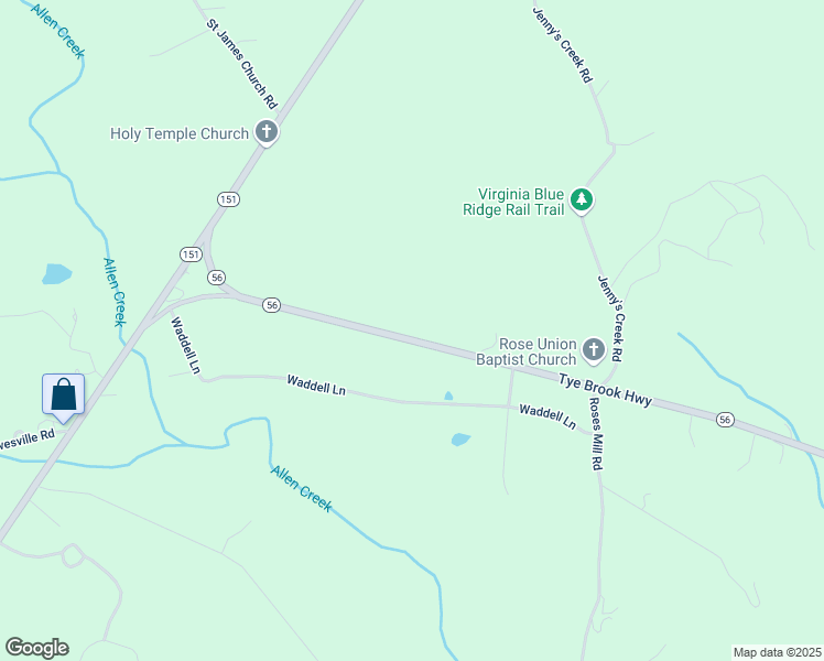 map of restaurants, bars, coffee shops, grocery stores, and more near 575 Tye Brook Highway in Piney River