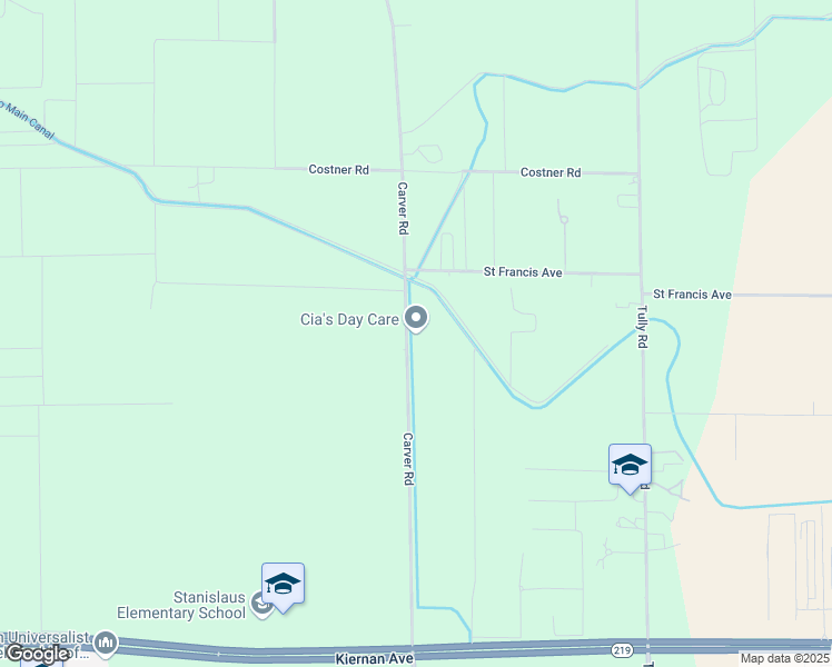 map of restaurants, bars, coffee shops, grocery stores, and more near in Modesto