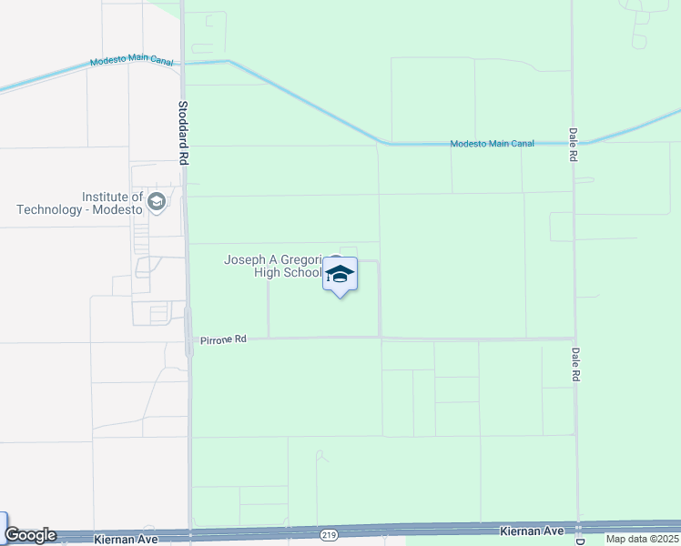 map of restaurants, bars, coffee shops, grocery stores, and more near 3701 Pirrone Road in Modesto