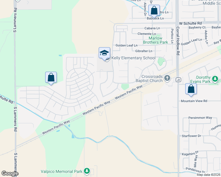 map of restaurants, bars, coffee shops, grocery stores, and more near 2526 Marie Antonette Lane in Tracy