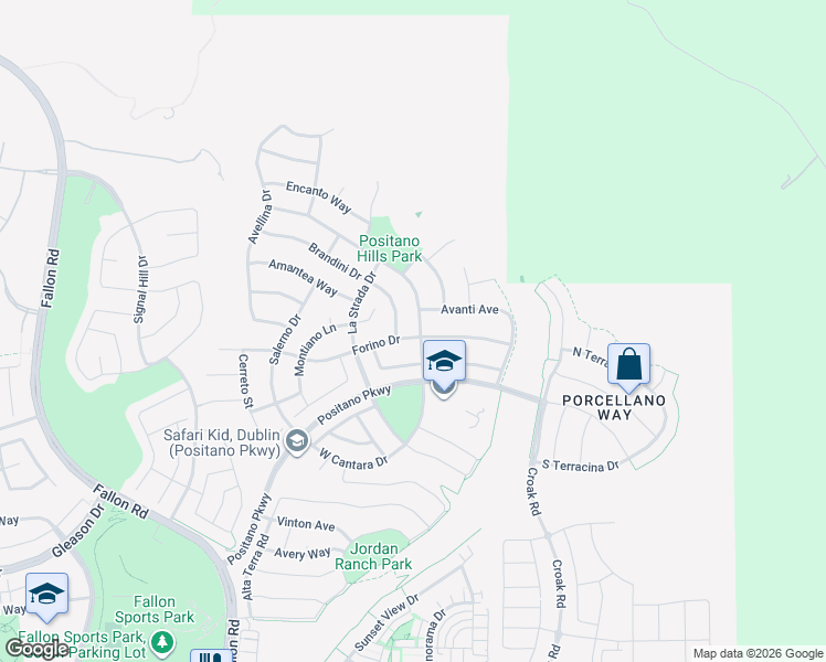 map of restaurants, bars, coffee shops, grocery stores, and more near 2229 Haggerty Drive in Pleasanton