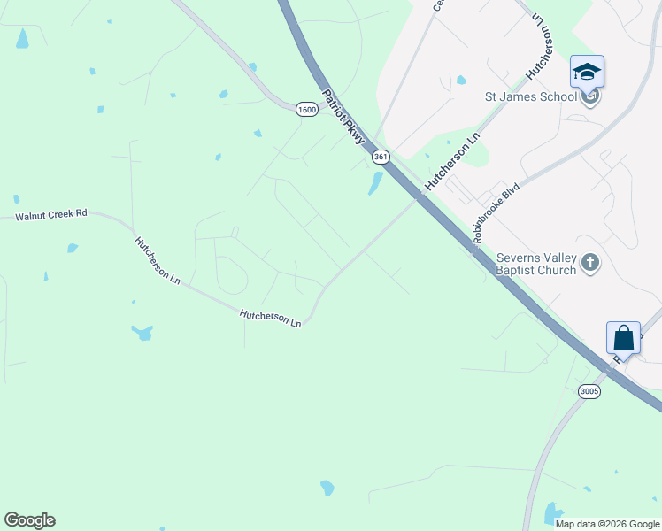 map of restaurants, bars, coffee shops, grocery stores, and more near 2588 Hutcherson Lane in Elizabethtown