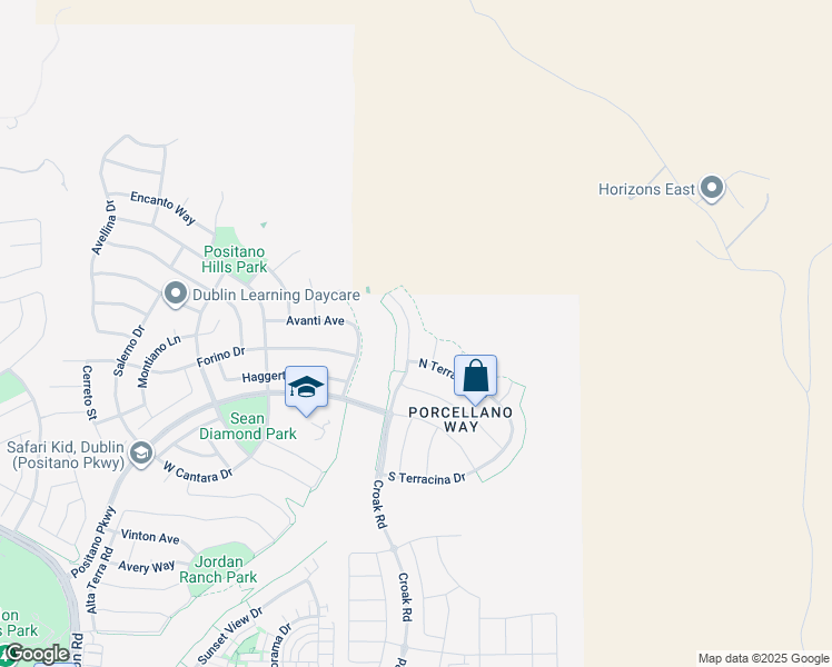 map of restaurants, bars, coffee shops, grocery stores, and more near 5007 Volterra Court in Dublin