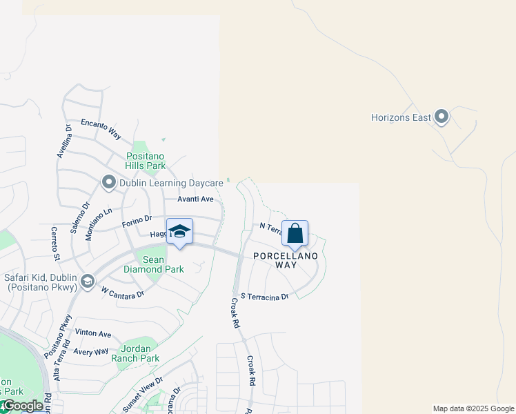 map of restaurants, bars, coffee shops, grocery stores, and more near 5007 Volterra Court in Dublin