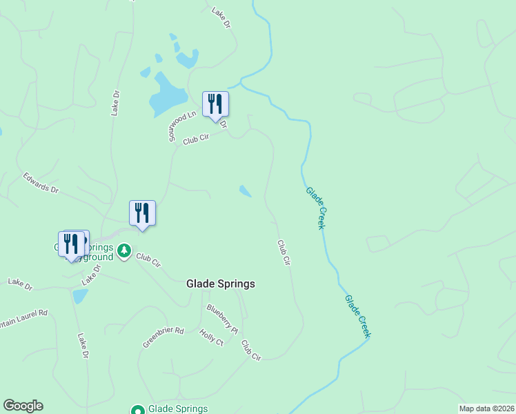 map of restaurants, bars, coffee shops, grocery stores, and more near 623 Club Cir in Daniels