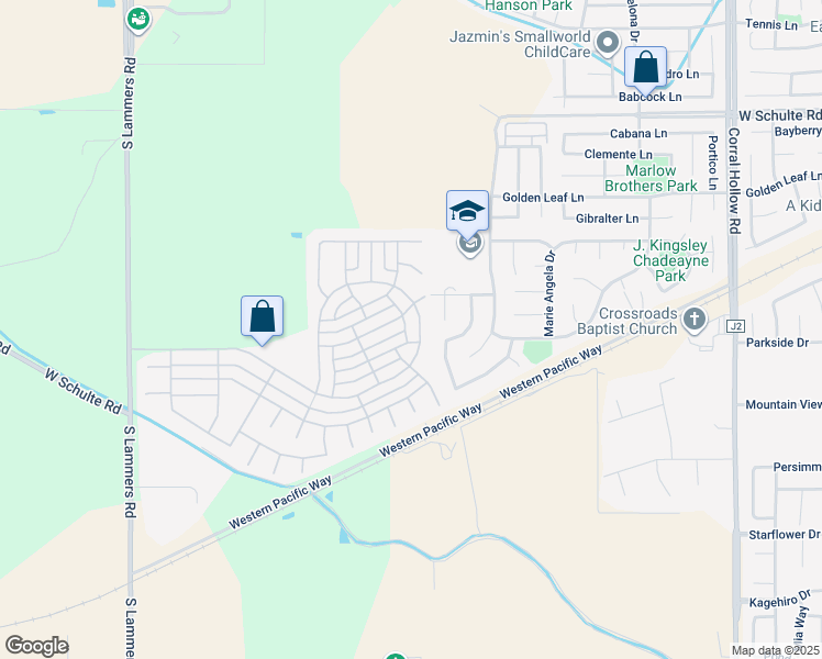 map of restaurants, bars, coffee shops, grocery stores, and more near 2585 Redbridge Road in Tracy
