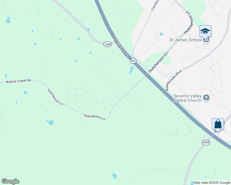 map of restaurants, bars, coffee shops, grocery stores, and more near 2588 Hutcherson Lane in Elizabethtown