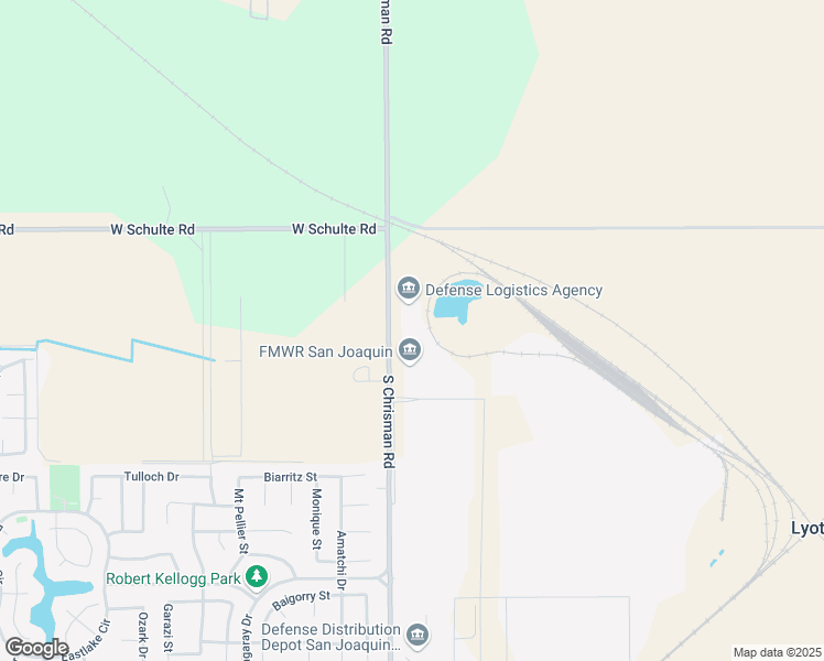 map of restaurants, bars, coffee shops, grocery stores, and more near 25600 North Chrisman Road in Tracy