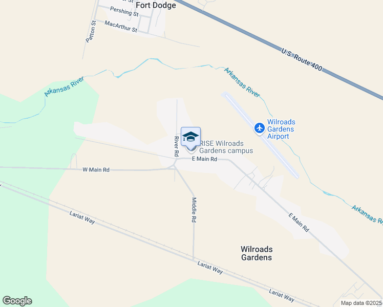map of restaurants, bars, coffee shops, grocery stores, and more near 11558 East Main Road in Dodge City