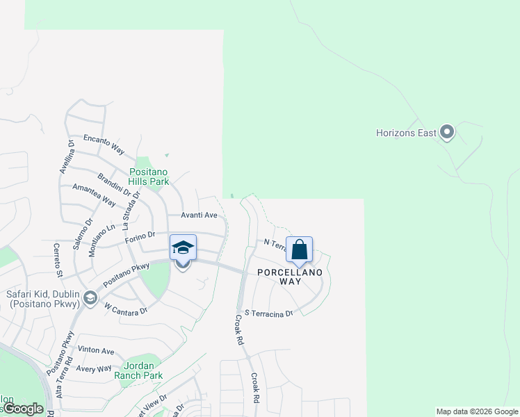 map of restaurants, bars, coffee shops, grocery stores, and more near 5057 Volterra Court in Dublin